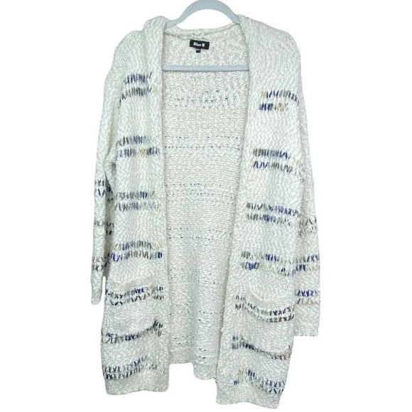 Chunky Knit Open Front Sweater Cardigan Multi-color Size M / L Boho - Picture 1 of 5